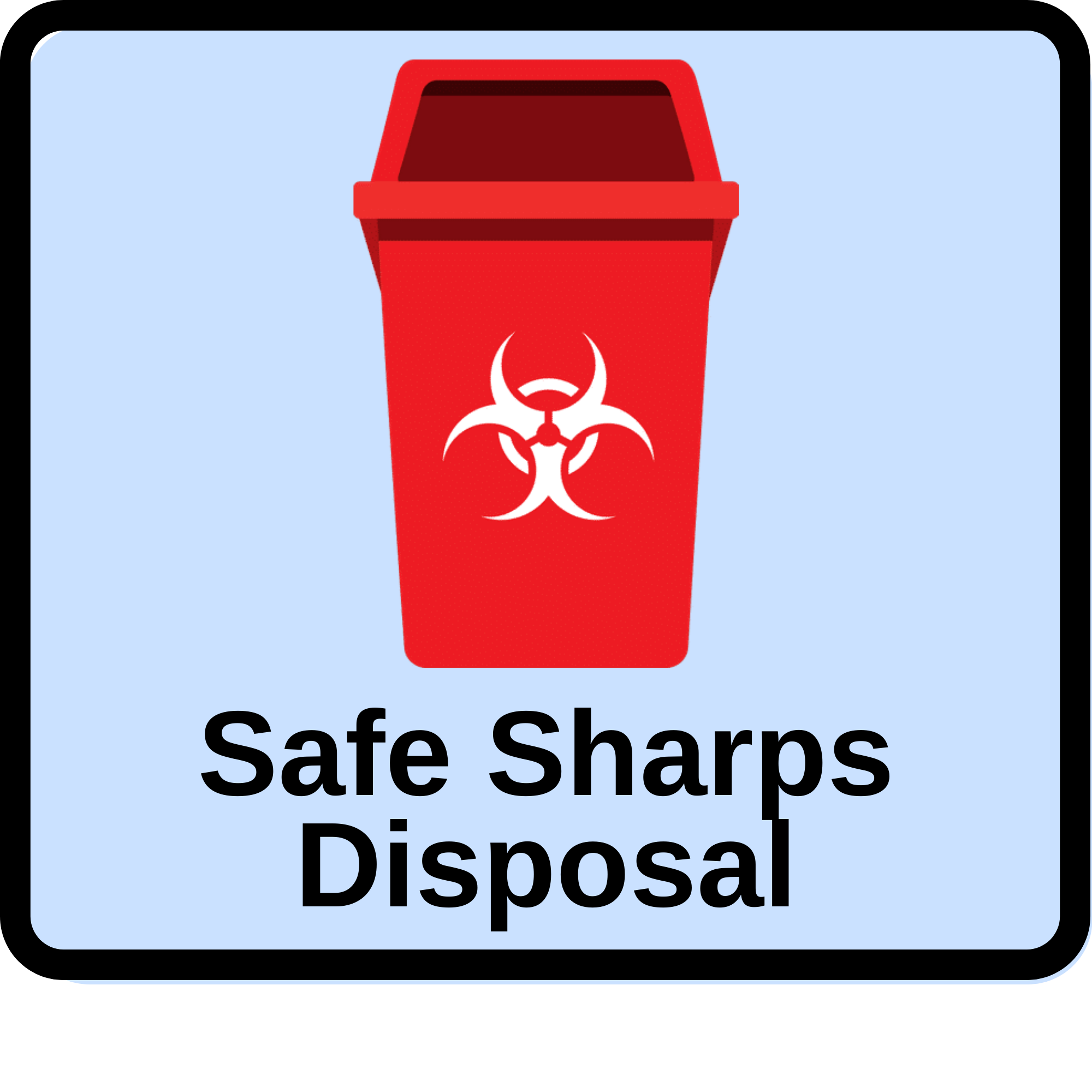 safe sharps blue