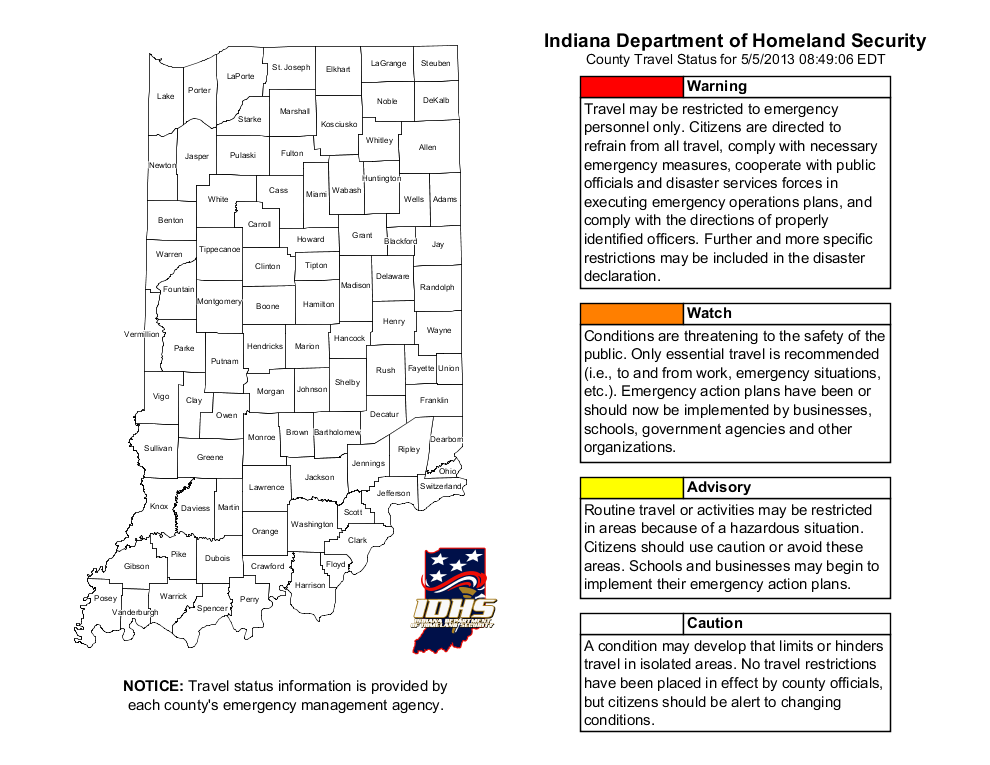 IDHS Travel Map